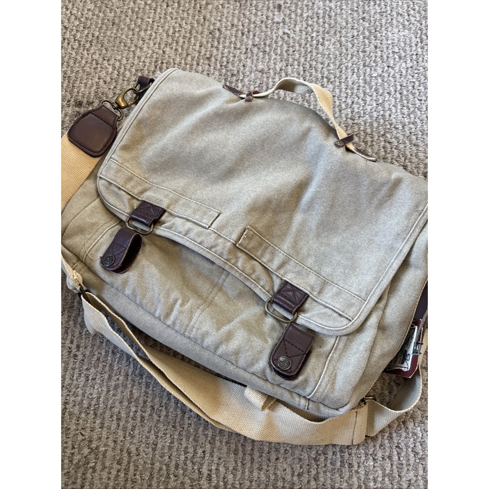 A. Kurtz Messenger Backpack Bag CPRL Division 73 Tan Beige